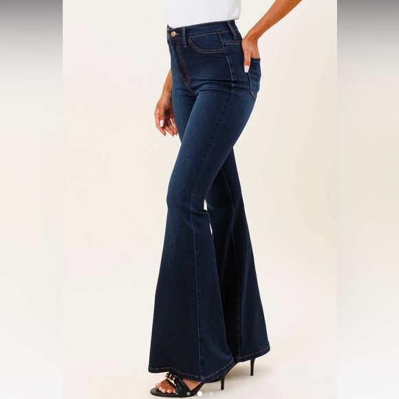 Vibrant M.i.U Tall Bell Flare Jeans - Picture 8 of 16